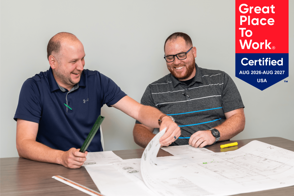 Southern Lumber employees working together during team training